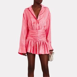 NWT Ronny Kobo Pink Button Down Mini Dress
